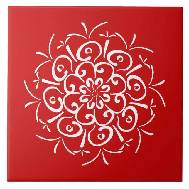 Carreau Cherry Mandala (Devant)