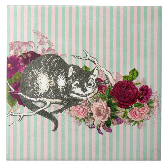Carreau Cheshire Cat Collage (Devant)