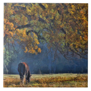 Carreau Cheval à l'automne Couleurs Carrelage d'art