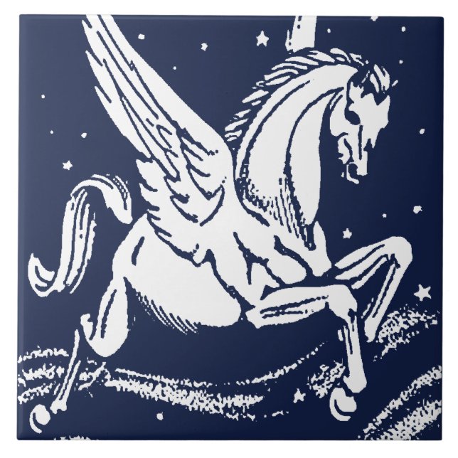 Carreau Cheval ailé du Pégase vintage (Devant)