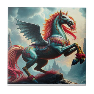 CARREAU CHEVAL BLEU