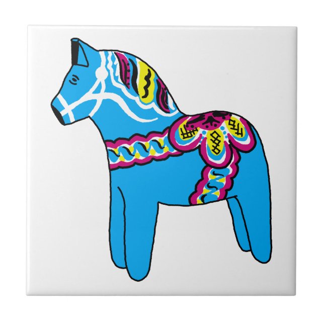 Carreau Cheval bleu de Dala (Devant)