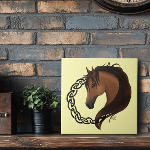 Carreau Cheval Brown celtique Jaune