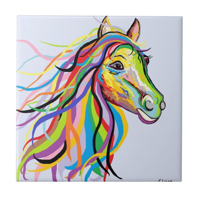 Carreau Cheval d'une couleur différente (Devant)