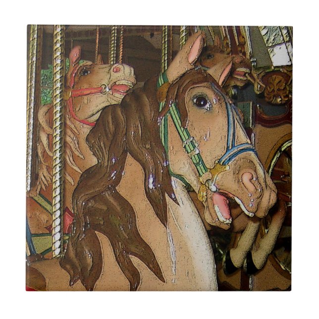 Carreau Cheval en bois (Devant)
