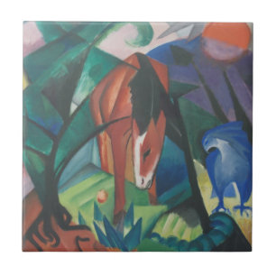 Carreau Cheval et Aigle de Franz Marc, Cubisme Vintage Art