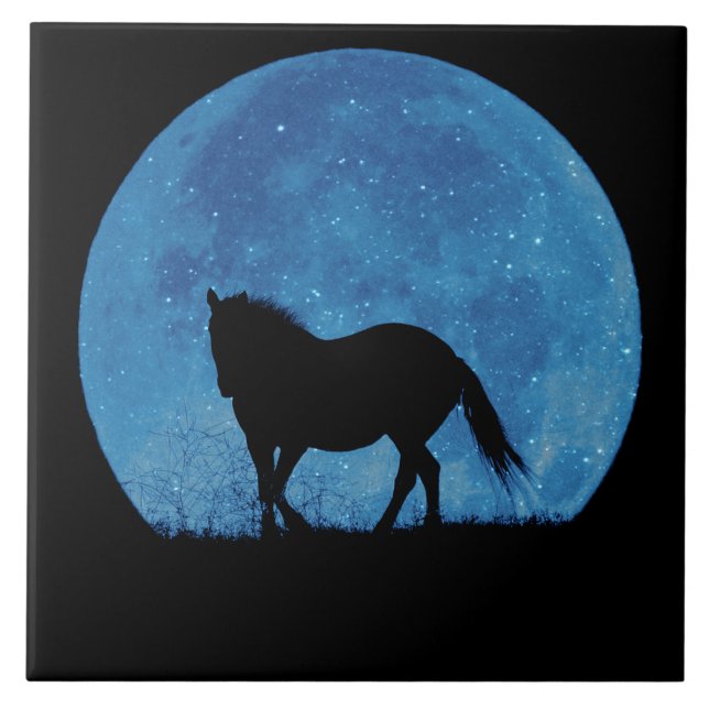 Carreau Cheval mystique en Lune étincelante (Devant)