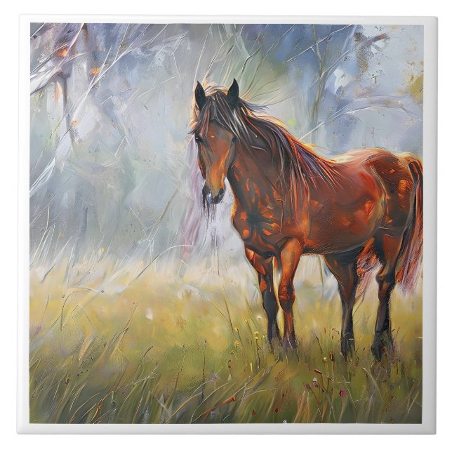 Carreau cheval sur l'herbe (Devant)