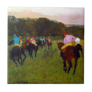 Carreau Chevaux de course Edgar Degas à Longchamp