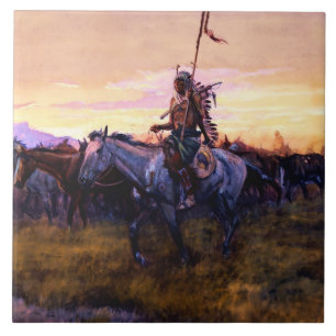 Carreau « Chevaux volés » par Charles M. Russell