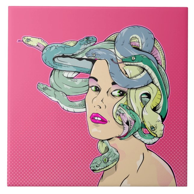 Carreau Cheveux de serpent Medusa (Devant)