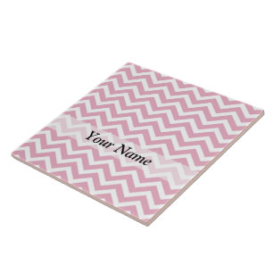 Carreau chevron rose et blanc