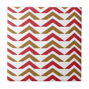 Carreau Chevron vert rouge Chevron Motif géométrique