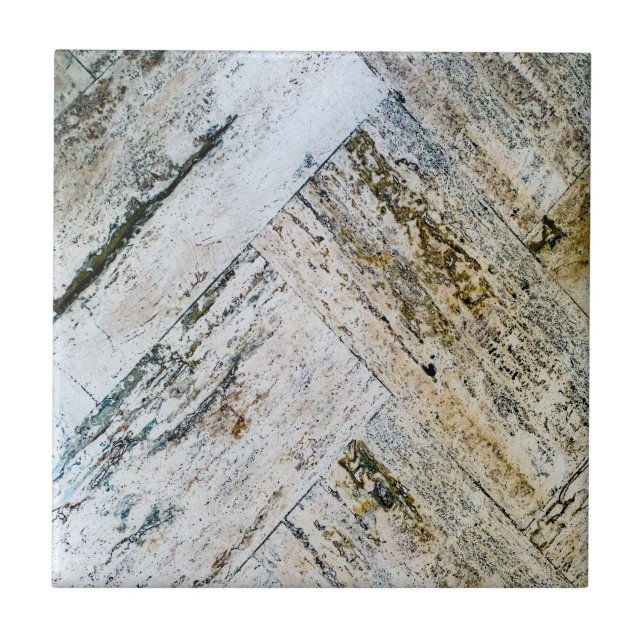 Carreau Chevrons de marbre de plancher (Devant)