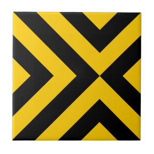 Carreau Chevrons jaunes et noirs