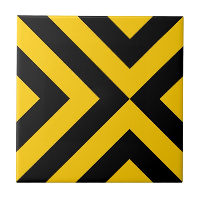 Carreau Chevrons jaunes et noirs (Devant)