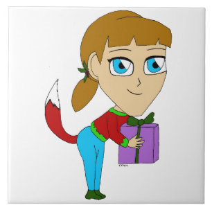 Carreau chibi foxy fille