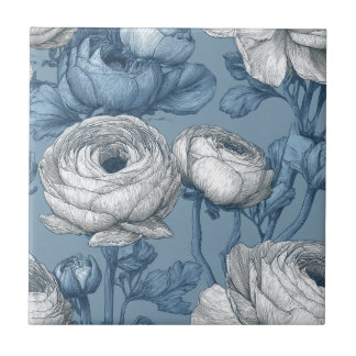 Carreau Chic Botanical Ranunculus  Tiles  