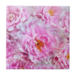 Carreau Chic Chic Pink Pastel Peonies roses