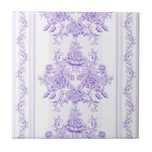 Carreau Chic de Chabby, lavande, toile, motif, floral, Vic