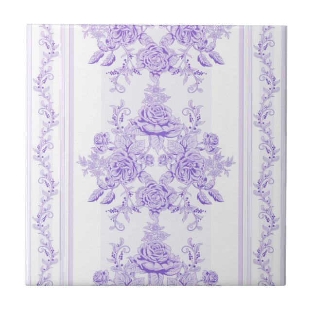 Carreau Chic de Chabby, lavande, toile, motif, floral, Vic (Devant)