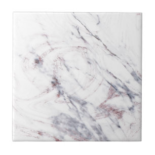 Carreau Chic Gris Rose Doré Métallisé Aspect Marbre Glamou