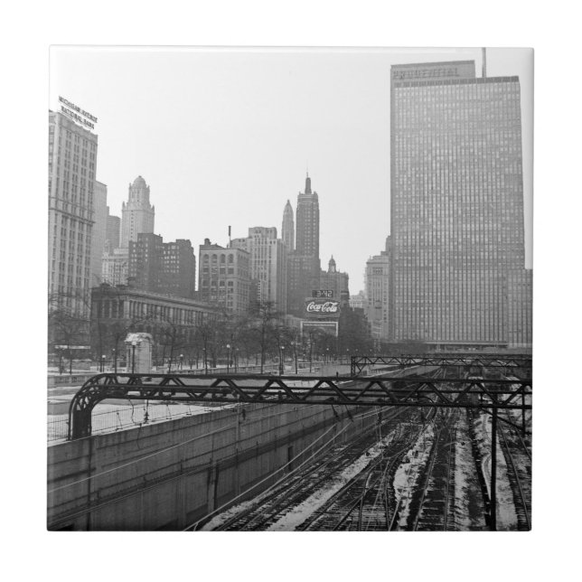 Carreau Chicago Rail Yards Michigan Avenue 1960 photo (Devant)