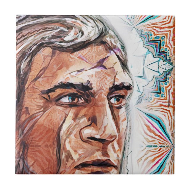 Carreau Chieftan ancien et motif fractal (Devant)