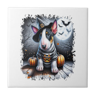 Carreau Chien Bull Terrier Halloween