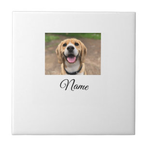 Carreau Chien chat photo ajouter le nom de l'animal de com