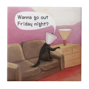 Carreau Chien Cone Dater Drôle Drôle Caricature