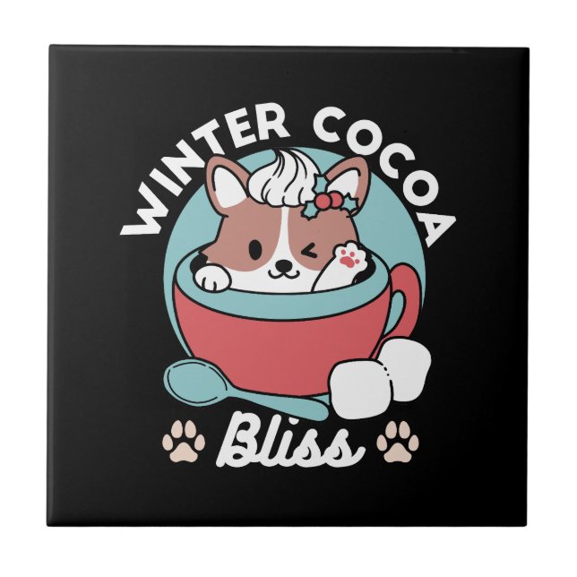 Carreau Chien dans la Mug Festive pour Vibes de vacances - (Devant)
