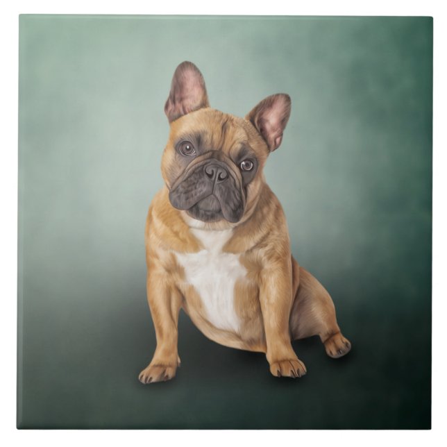 Carreau Chien de dessin French Buldog (Devant)