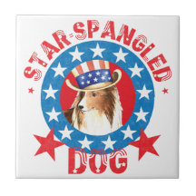 Chien de mouton de Shetland patriotique