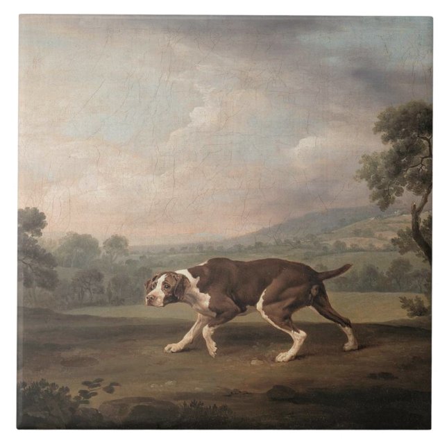 Carreau Chien de pointer espagnol (par George Stubbs) (Devant)