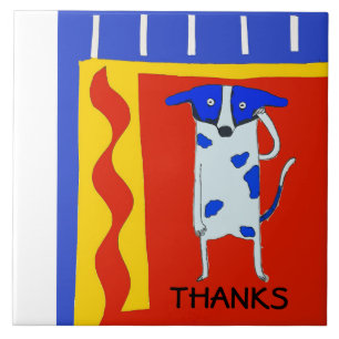 Carreau Chien, Dutch Delft Look, modifier le texte