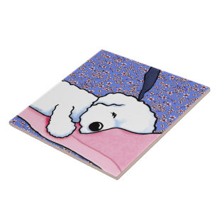 Carreau Chien KiniArt Tired Bichon