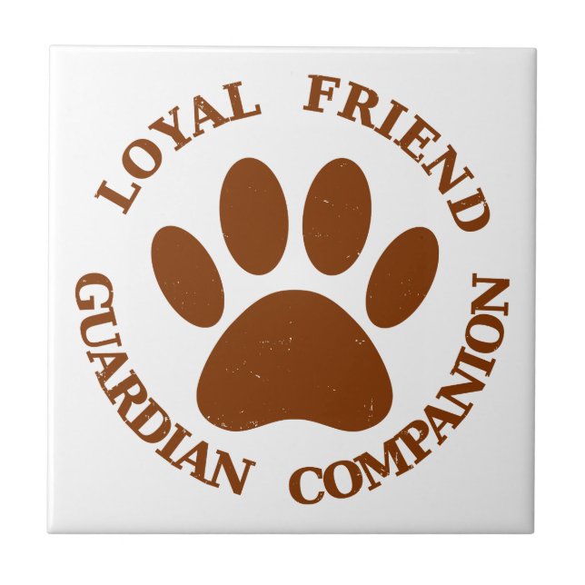 Carreau Chien Paw Loyal Friend (Devant)