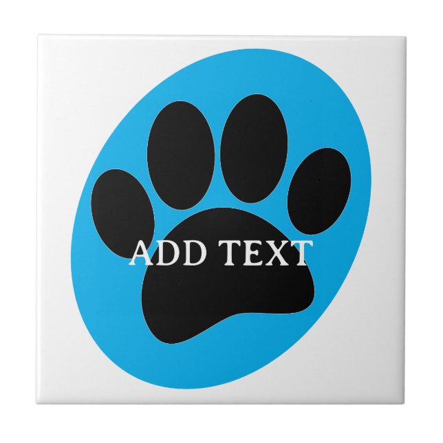 Carreau Chien Pawprint Art (Devant)