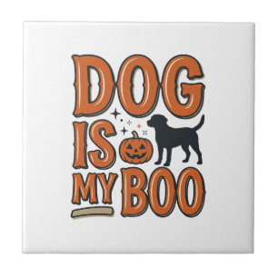 Carreau Chien Vintage Est Mon Boo Halloween Conception de