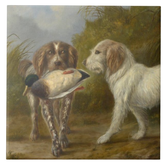 Carreau Chiens de chasse (par Carlo Ademollo) (Devant)