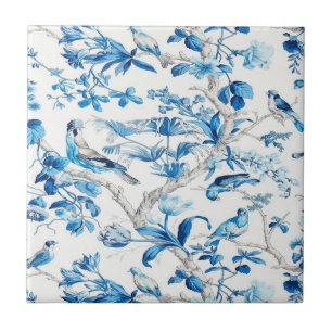 Carreau Chinoiserie bleue et blanche