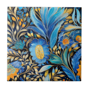 Carreau Chinoiserie Oiseaux Exotiques Motif Botanique (3)