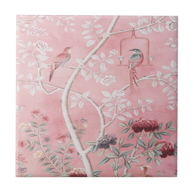 Carreau Chinoiserie rose (Devant)