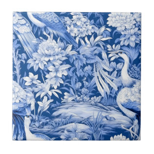 Carreau Chinoserie Bleue et Blanche Série Design 8