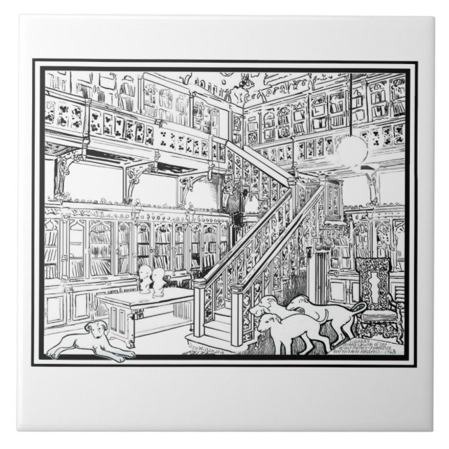 Carreau Chiots de barzoï (Devant)