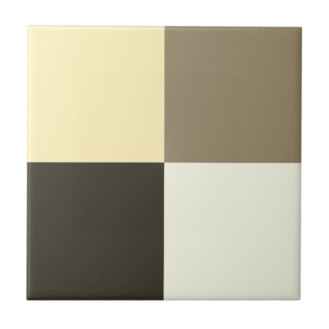 Carreau Chocolat Brown Crème Beige Tan (Devant)