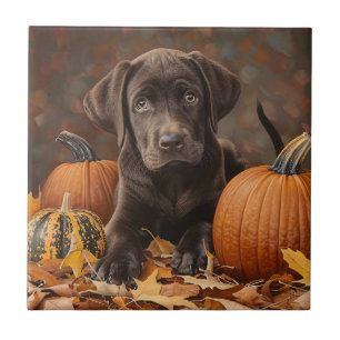 Carreau Chocolat Labrador Retriever Automne