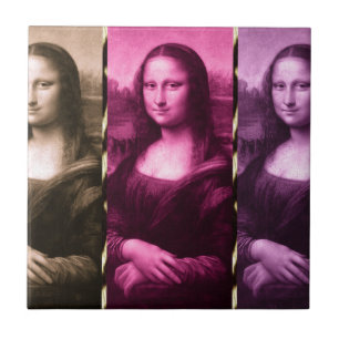 Carreau Chocolat rose violet Poster de animal Mona Lisa