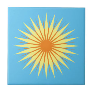 Carreau Choisissez vos propres couleurs - Retro Starburst 